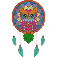 Colorful Owl Abstract Art