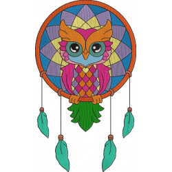 Colorful Owl Abstract Art