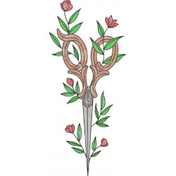 Scissors Floral Art