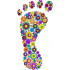 Colorful foot