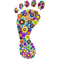Colorful foot