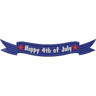 Happy 4th Of July Embroidery Design