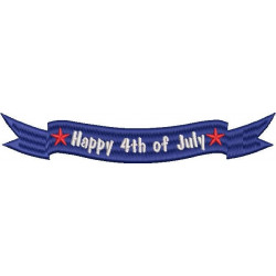 Happy 4th Of July Embroidery Design