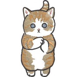 Cute Kitten Embroidery Design