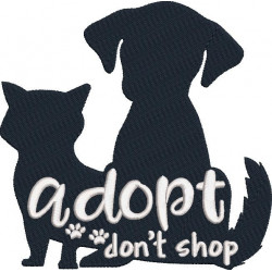 Adopt Dogs Embroidery Design