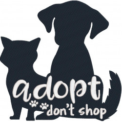 Adopt Dogs Embroidery Design