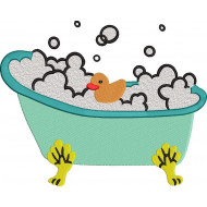 Cute Duck In Bath Tab