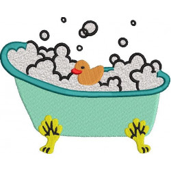 Cute Duck In Bath Tab