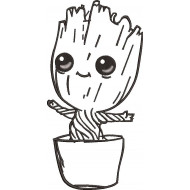 Infant Tree Alien Embroidery Design