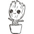 Infant Tree Alien Embroidery Design