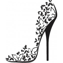 Butterfly Sandal Embroidery Design
