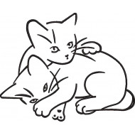 Staring Cats Embroidery Pattern