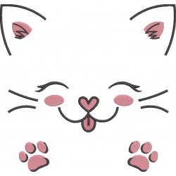 Cat Face And Paw