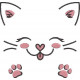 Cat Face And Paw