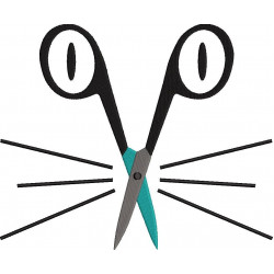 Cat Face By Scissor Embroidery Pattern