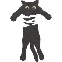 Holding A Cat Silhouette Embroidery Pattern
