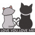 Love You, Love Me Cats Embroidery Design