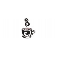 Coffee Cup Silhouette Embroidery Pattern