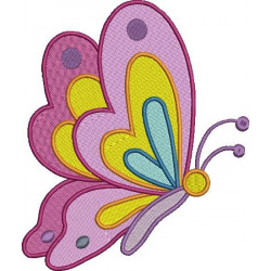 Colorful Butterfly Embroidery Pattern