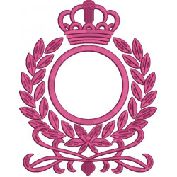 Laurel Crown Logo Embroidery Design