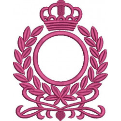 Laurel Crown Logo Embroidery Design