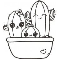 Cute Cactus Plants Embroidery Design