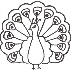 Cute Peacock Embroidery Design