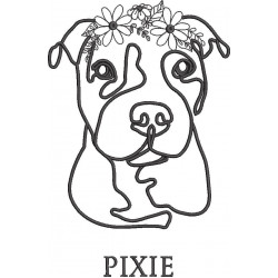 Pixie Dog Embroidery Design