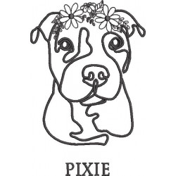 Pixie Dog Embroidery Design