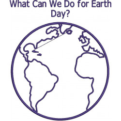 What Can We Do For Earth Day Embroidery Design