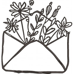 Envelope Embroidery Design