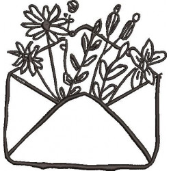 Envelope Embroidery Design