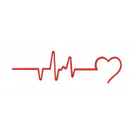 Heart Beat Embroidery Design