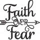 Faith Over Fear Embroidery Design Faith Over Fear Embroidery Design