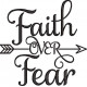 Faith Over Fear Embroidery Design Faith Over Fear Embroidery Design