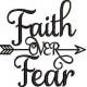Faith Over Fear Embroidery Design Faith Over Fear Embroidery Design