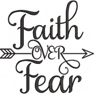 Faith Over Fear Embroidery Design