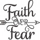 Faith Over Fear Embroidery Design Faith Over Fear Embroidery Design
