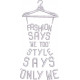 Fashion Says Dress Word Art Embroidery Design