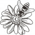 Calendula Flower With Bee Embroidery Design