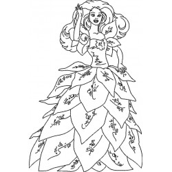 Floral Girl Embroidery Design