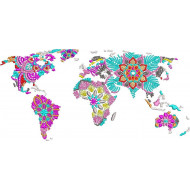 Floral World Map