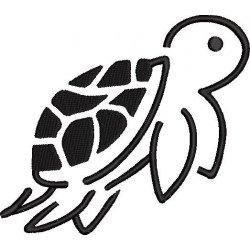Flying Tortoise Embroidery Design