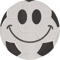 Smiley Football Embroidery Pattern