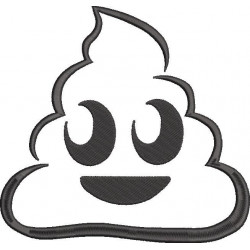 Funny Poop Emoji Embroidery Design