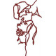Boy Kissing On Girl's Forehead Embroidery Design