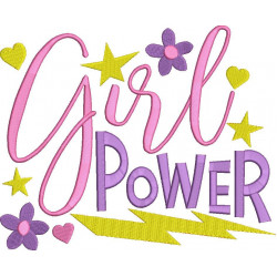 Girl Power Embroidery Design