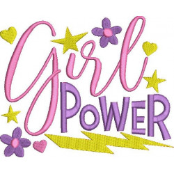 Girl Power Embroidery Design