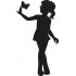 Girl With Butterfly Embroidery Design
