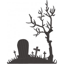 Graveyard Embroidery Design